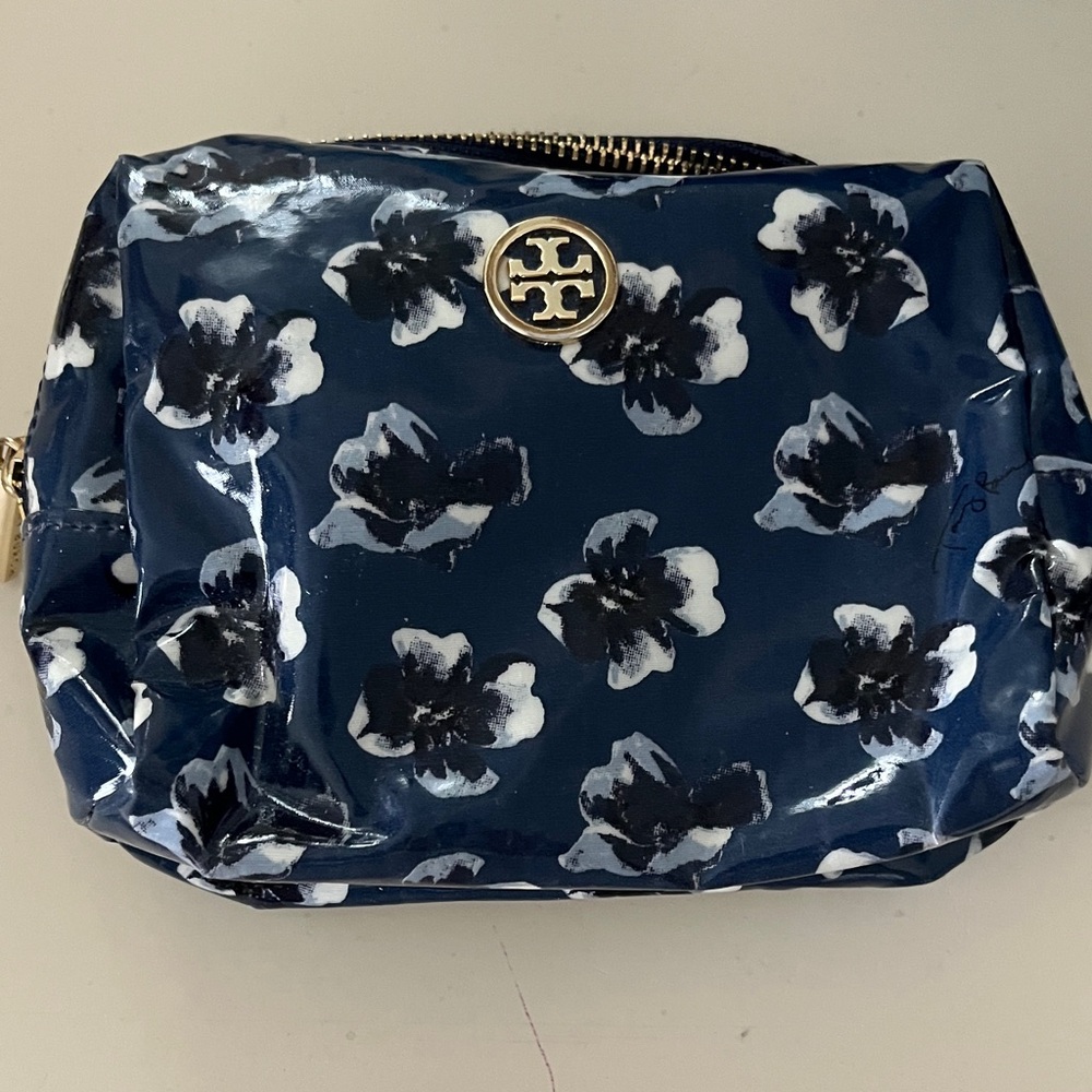 Tory Burch Navy Floral Women's cosmetic  Bag